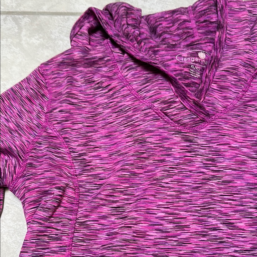 Tangerine Pink Xl Sweatshirt With Dynamic Pattern